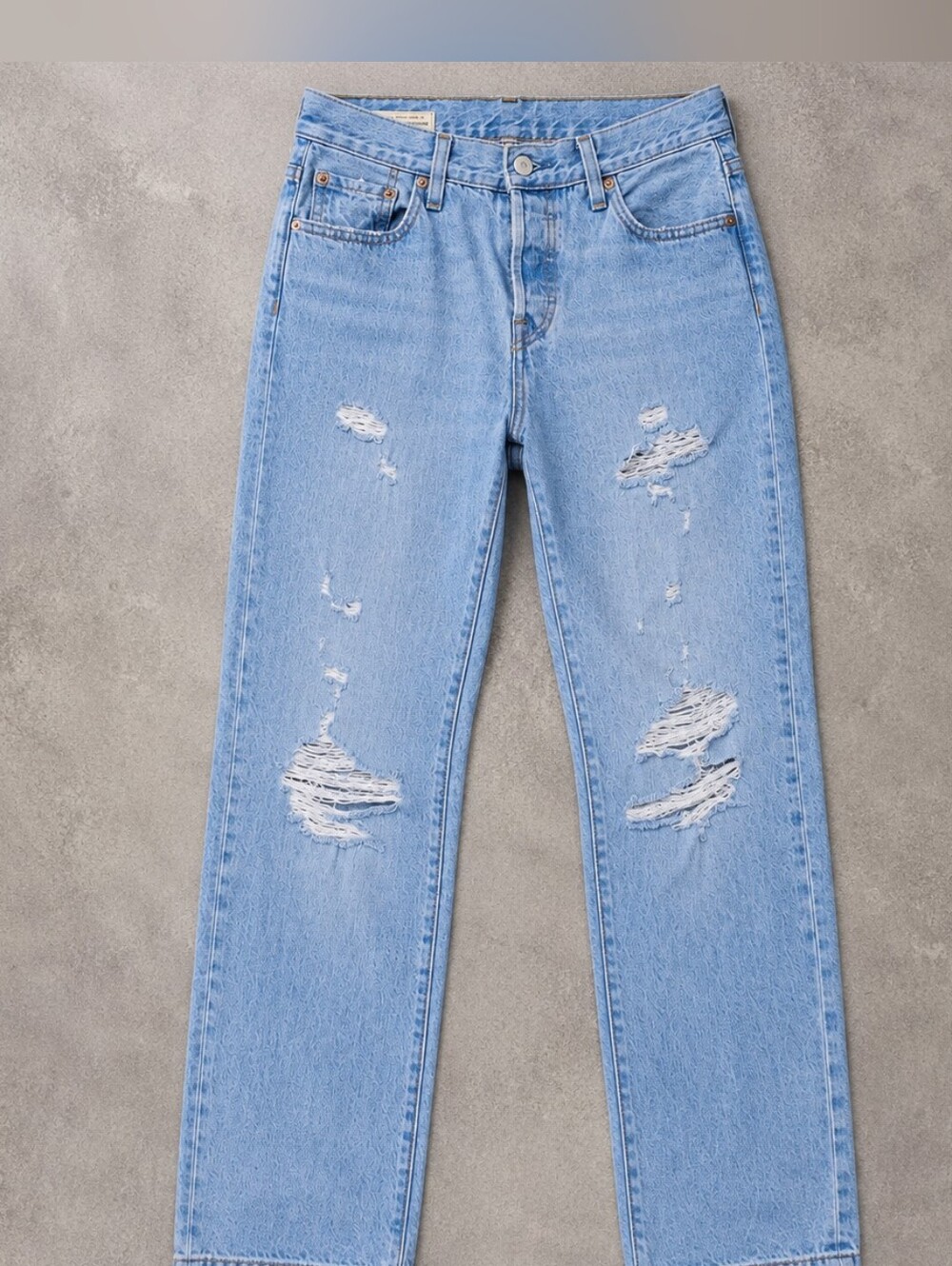Levi's 501 High Rise Button Fly Distressed Women's Jeans Size 25×30